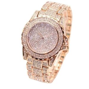 Rose Gold Diamond Watch Iced Out Hip Hop Watch Men